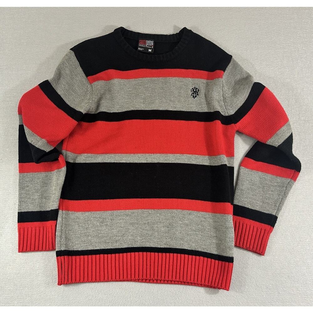 Vintage Southpole Authentic Collection Crew Neck Men’s Striped Knit Sweater Med